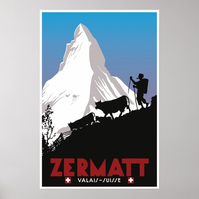 Poster Zermatt,Valais,Suisse, (Frente)