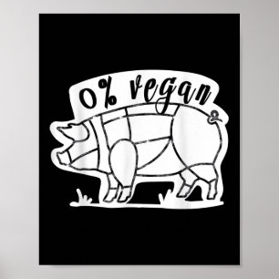 Poster Zero Percentual de Comedor de Carnívoros Engraçado