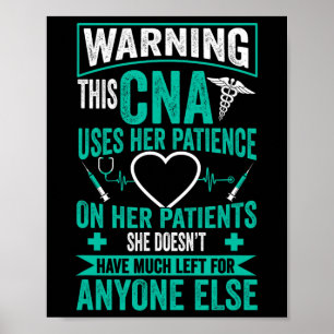 Poster Zertifizierte Pflegeistentin Geschenk Cna Nurse