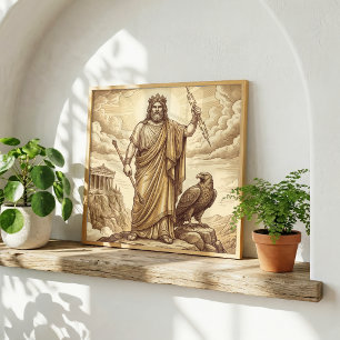 Poster Zeus Mitologia Grega