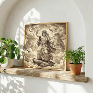 Poster Zeus Mitologia Grega