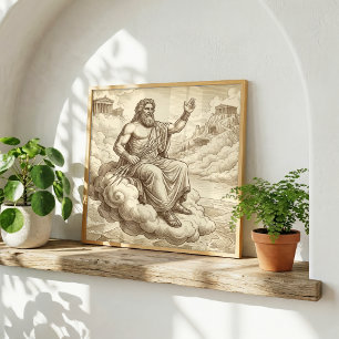 Poster Zeus Mitologia Grega