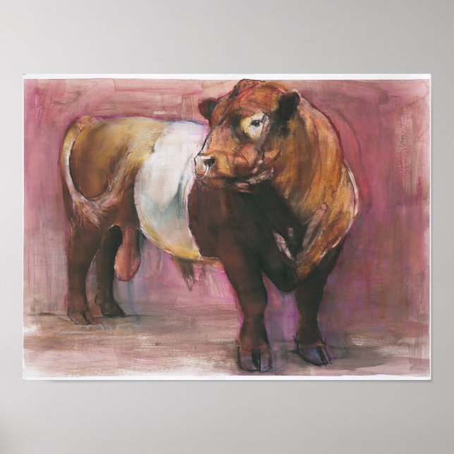 Póster Zeus Red Belted Galloway Bull 2006 (Frente)
