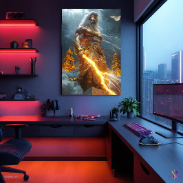 Poster Zeus, Rei dos Céus - Deus do Trovão