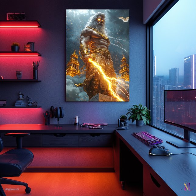 Poster Zeus, Rei dos Céus - Deus do Trovão (Criador carregado)