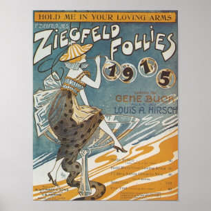 Poster Ziegfled Follies 1915 Me segura em seus braços ad