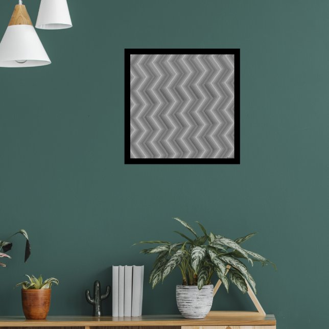 Poster Zig-Zags Cinzas   (Sala de Estar 1)