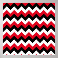 Zigzag Vermelho Preto e Branco