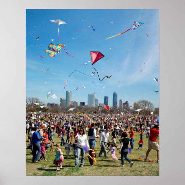 Póster Zilker Park Kite Festival 3 - Austin Texas (Frente)