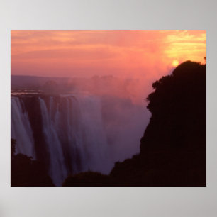 Póster Zimbábue, Victoria Falls National Park. Mistura