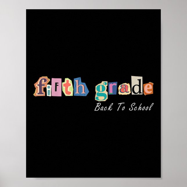 Poster Zine - Letra Quinto Grau Crianças De Professores D (Frente)
