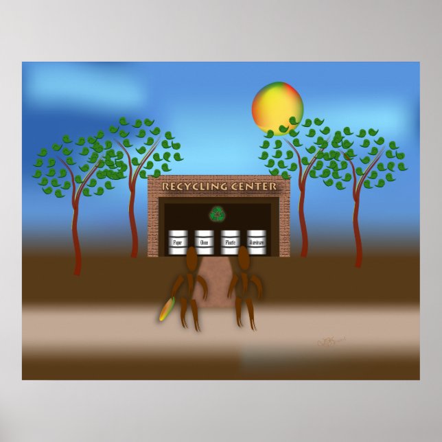 Póster Zinglees ~ Reciclagem (Frente)