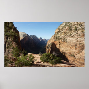 Póster Zion do Parque Nacional da Zion de Angels Landing