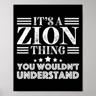 Poster Zion Primeiro Nome Pessoal Aniversário Dia dos Pai