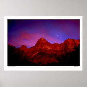 Póster Zion Ridge no crepúsculo - parque nacional de
