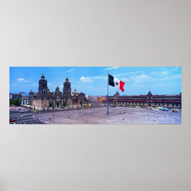 Poster Zocalo, Cidade do México, México (Frente)