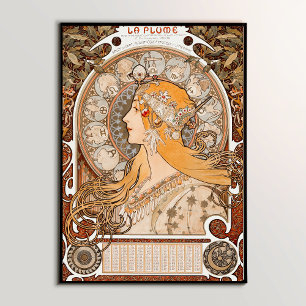 Poster Zodiac: Arte Icônica de Mucha Nouveau Masterícula