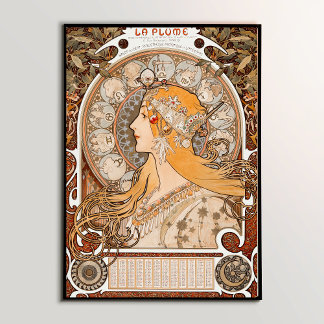 Poster Zodiac: Arte Icônica de Mucha Nouveau Masterícula