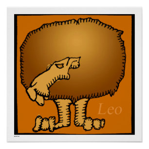 Póster Zodiac assina Leo Aniversário Perfeito Poster 20x2