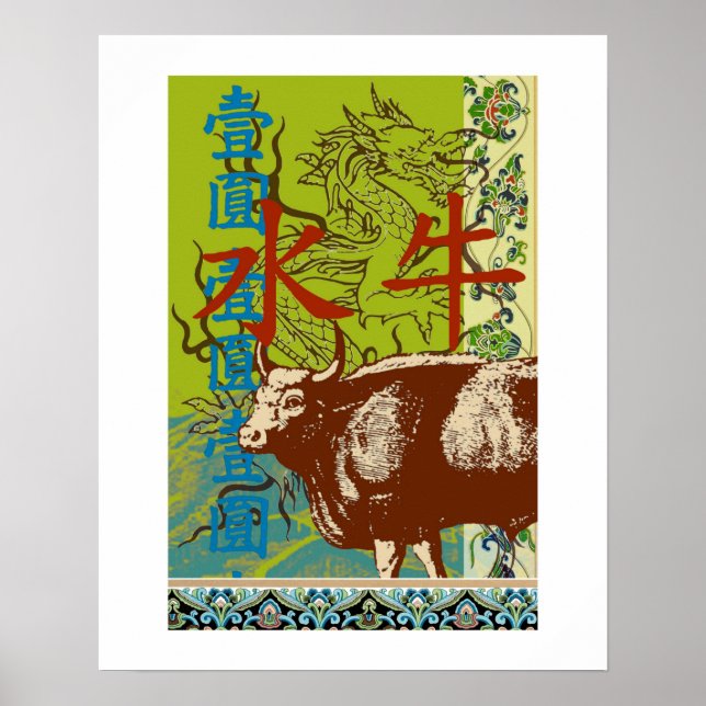 Poster Zodiac chinês (Frente)