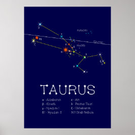 Poster Zodiac Constelação Taurus