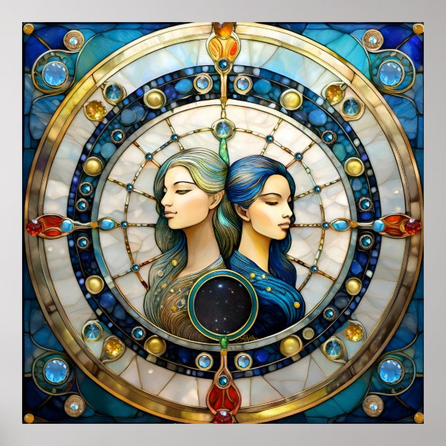 Poster Zodiac - Gemini Os Gêmeos (Frente)