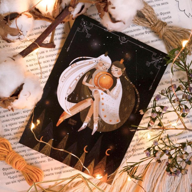 Póster Zodiac Gemini por Alexandra Dikaia (Inner Geminis are one harmony. They are supporting each other, accepting their differences)