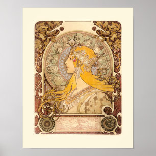 Poster Zodiac por Alphonse Mucha