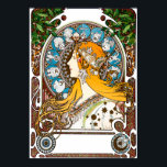 Poster Zodiac por Alphonse Mucha<br><div class="desc">Data: 1896. "Zodiac" foi o primeiro trabalho de Mucha ao abrigo do seu contrato com a impressora Champenois e foi originalmente concebido como um calendário interno para a empresa.</div>