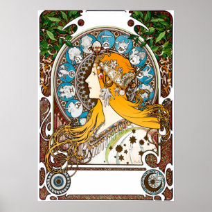 Poster Zodiac por Alphonse Mucha