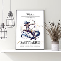 Zodiac Watercolor Elegante Personalizado Sagitário