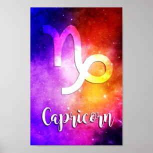 Poster Zodíaco: Capricórnio Espacial