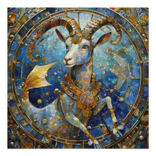 Póster Zodíaco - Capricórnio o Bode Marinho
