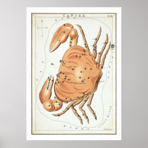 Poster Zodíaco de Astronomia de Câncer