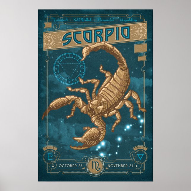 Poster Zodíaco: Escorpião (Frente)