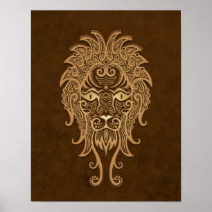 Póster Zodíaco intrincado de Brown Leo