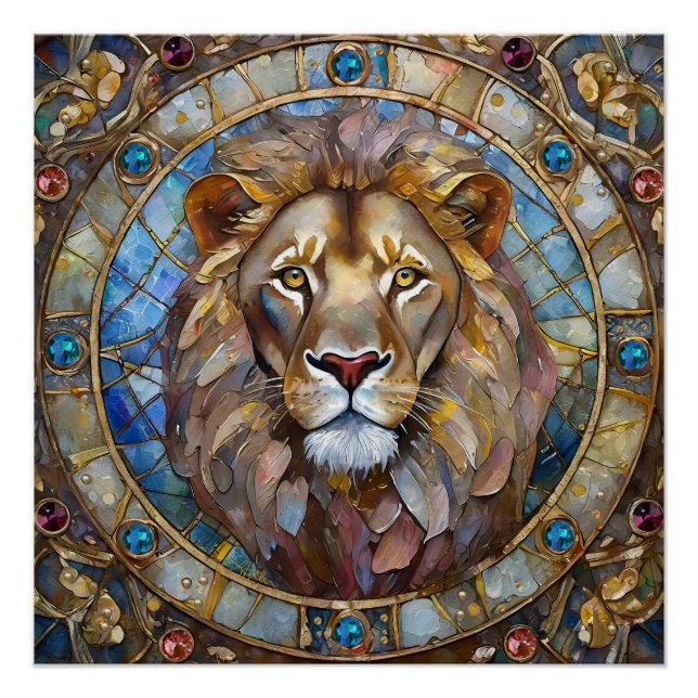 Póster Zodíaco - Leão (Frente)
