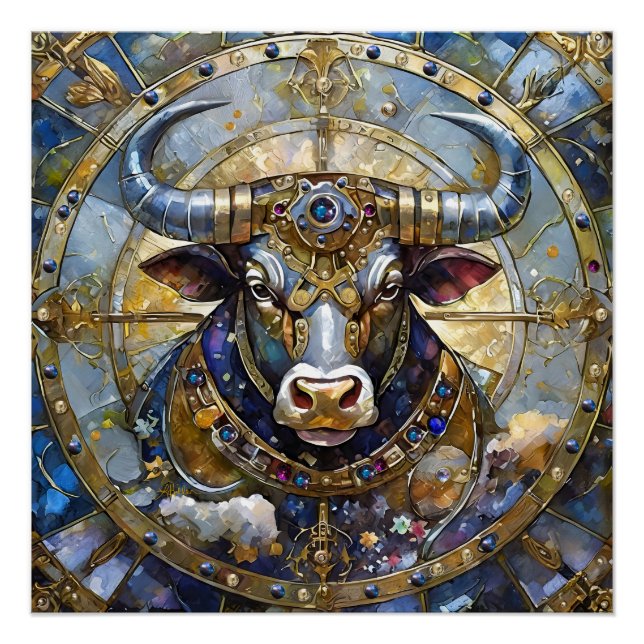 Póster Zodíaco - Touro (Frente)