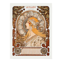 Zodiaque ou La Plume Alphonse Mucha Art Nouveau