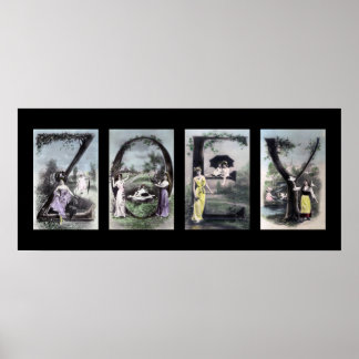 Póster ZOEY alfabeto - Letra name Art