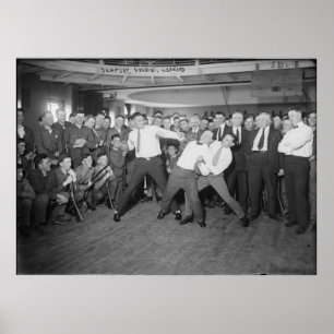 Póster Zombaria de Jack Dempsey que luta contra Harry