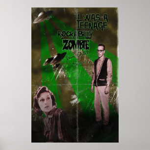 Póster Zombi Rockabilly