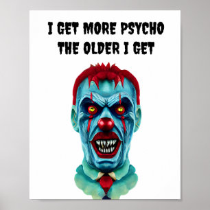 Poster Zombie, Assassino Assustador do Psycho, Calou Arte