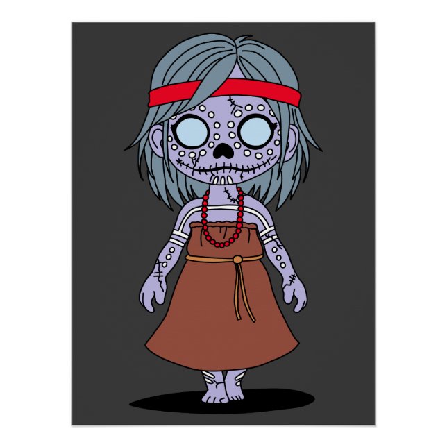 Póster Zombie australiano aborígene (Frente)