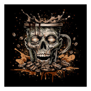 Póster Zombie Coffee