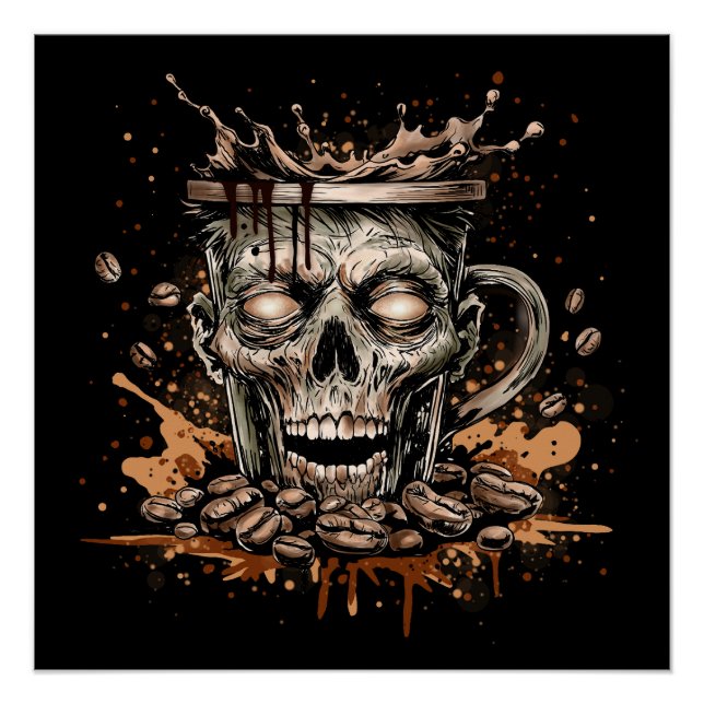 Póster Zombie Coffee (Frente)