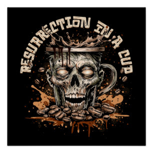 Póster Zombie Coffee
