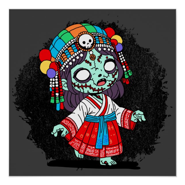 Póster Zombie Coreano Cute (Frente)