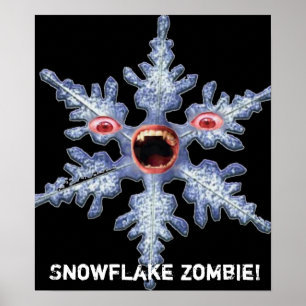Póster Zombie floco de neve! Pôster