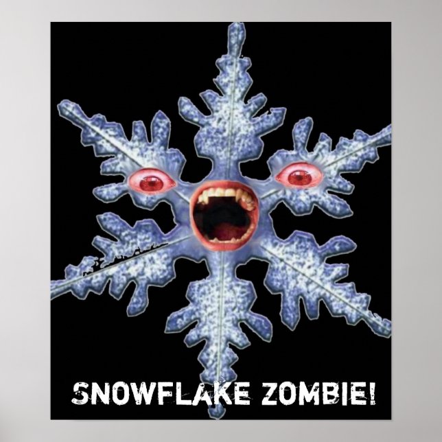 Póster Zombie floco de neve! Pôster (Frente)